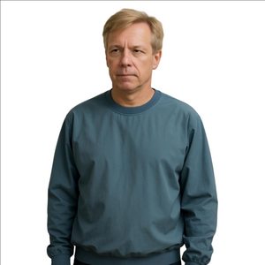 Wedge Men's Pullover Windbreaker Jacket XXL Blue Gray